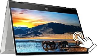 HP لابتوب بافليون x360 قابل للتحويل بشاشة لمس 14 انش 2 في 1 معالج انتل كور i5-1135G7 الجيل 11 افضل من i7-1065G7 وذاكرة RAM 16GB وSSD PCle 1TB وبطاقة رسومات ايريس Xe وويندوز هوم