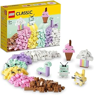 مجموعة لعبة مرح الباستيل الإبداعي 11028 من LEGO Classic؛ تعلّم ملوّن وتخيّلي مرح للأطفال الذين تبلغ أعمارهم 5 سنوات أو أكثر (333 قطعة)