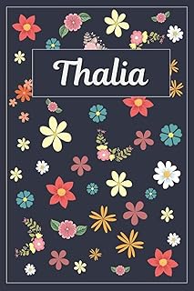 Thalia: Lined Writing Notebook with Personalized Name 120 Pages 6x9 Flowers