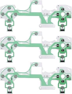 ذا لورد اوف تولز 3 قطع من غشاء موصل بديل لمقبض لوحة المفاتيح مرن متوافق مع وحدة تحكم بلاي ستيشن 4 JD-M-050 JD-M-055 أخضر