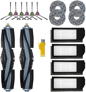 مجموعة ملحقات بديلة من اوتينجو لمكنسة ايكوفاكس ديبوت X1 اومني وX1 تيربو وX1e اومني وX1+، 16 عبوة من فرشاتين رئيسيتين و4 فلاتر و6 فرش جانبية و4 قطع قماش ممسحة