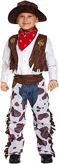 My Illusions Boys Cowboy Costume Girls Cowgirl Fancy Dress Kids Wild West Sheriff Brown Outfit