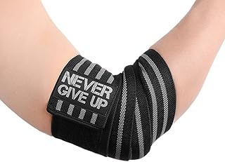 HYFAN Professional Wrist Elbow Knee Wraps Elastic Straps Brace Support Protector for Weightlifting Workout Bodybuilding Gym Fitness