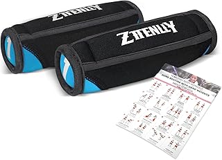 ZTTENLLY Hand Weights Sets for Walking - Light Blue 1lb Soft Walking Weights sets for Women & Men in Physical Therapy, Jogging, Running, and Aerobics