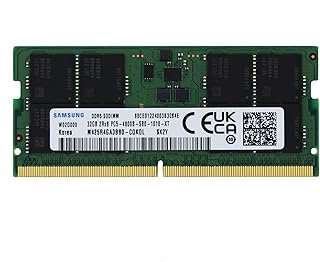 وحدة ذاكرة RAM اصلية من سام بسعة 32GB (1×32GB) DDR5 4800MHz PC5-38400 SODIMM 2Rx8 CL40 1.1 فولت للابتوب نوت بوك M425R4GA3BB0-CQK ادامانتا