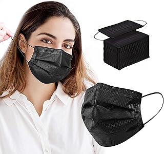 Black Disposable Face Masks 3Ply