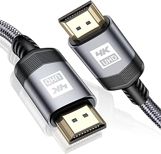 سوي جارد كيبل HDMI 4K بطول 1 متر، HDMI 2.0 عالي السرعة 18Gbps 4K@60Hz الترا HDR ثلاثي الابعاد 4K HDMI الى HDMI سلك مضفر متوافق مع ماك بوك برو بلاي ستيشن 5/4 سويتش التلفزيون اكس بوكس بروجكتور لاب توب