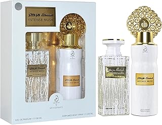 مجموعة هدايا مكونة من عطر المسك المركز للجنسين عربيات او دي بارفان 100 مل + مزيل عرق 200