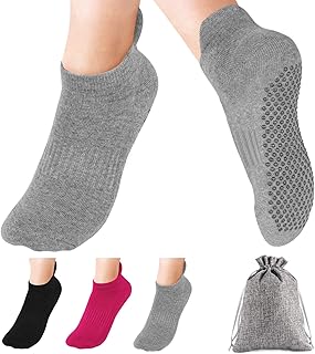 Non-Slip Yoga Socks for Women with Grips, Ideal for Yoga, Pilates, Barre, Dance, Hospital