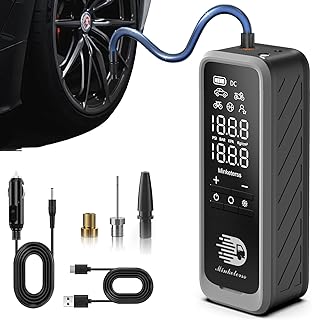 Cordless Tire Inflator, 180PSI Portable Air Compressor, 6X Faster Inflation,