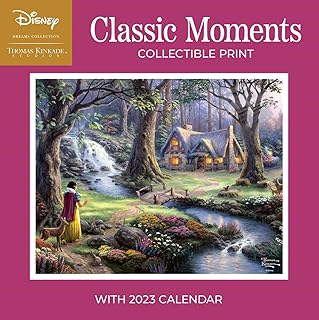 Andrews McMeel Publishing Disney Dreams Collection by Thomas Kinkade Studios - 2023 Collectible Print with Wall Calendar, Classic Moments