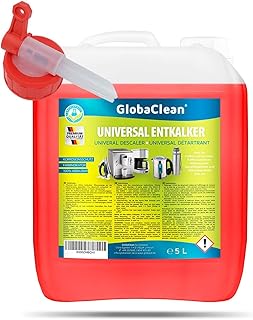 GlobaClean - Universal Descaler Coffee Machine - 5 L Canister with Spout - Descaler Coffee Machine Suitable for All Standard Brands - for 40 Descaling Processes