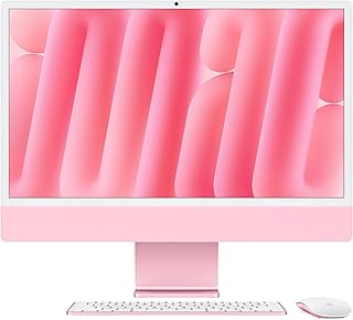 iMac موديل 2024 من Apple مقاس 24 إنش شريحة M4 بوحدة معالجة مركزية ثمانية النوى ووحدة رسومات غرافيك ذاكرة موحدة 16GB 256GB - وردي؛ العربية/الإنجليزية