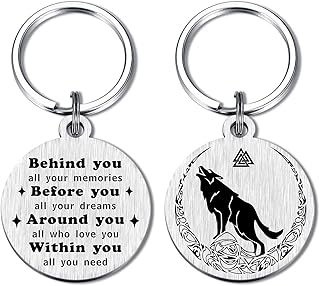 Viking Gifts for Men Women - Lucky Viking Nordic Runes Mythology Good Luck Keychain as Christmas Thanksgiving Anniversaries Décor