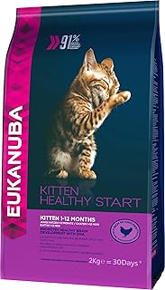 Eukanuba Junior Dry Cat Food - Premium Dry Food for Kittens from 1-12 Months, Promotes Healthy Growth, High Meat Content, 2 kg