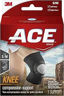 ACE دعامة الركبة من ايلاستو برين، مقاس S/M، اسود (545864)، من ايس