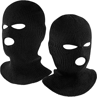 Balaclavas for Men Black Balaclava Bally Mask Motorcycle Balaclava Motorbike Balaclava Unisex Lightweight Ski Masks for Men for Outdoor Sports Fishing Skiing Motorcycle Cycling (2 Pcs, Black)