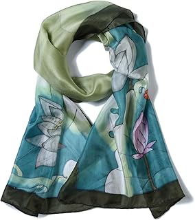 Invisible World Women's 100% Silk Scarf Hand Painted Square