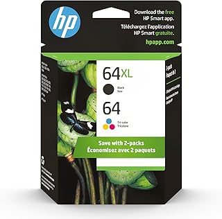 HP خرطوشة حبر 64 CLR/64XL BLK (3YP23AN#140) عبوة من قطعتين