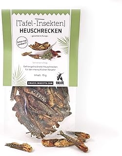 Grasshoppers - edible insects from 'Snack insects' - 15 g fine food insects for cooking and eating