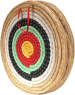 AUVIM Archery Targets Straw Solid Hand-Made Archery Target for Recurve Bow Compound Bow or Longbow 20 Inches Traditional Bow Arrow Target for Kids Youth Adult Archery Hunting Backyard Practice