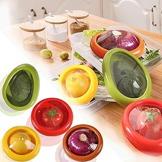 4 pieces silicone fruit storage box, refrigerator reusable fruit and vegetable storage containers, suitable for preserving onions, tomatoes, lemons, potatoes, apples, etc.