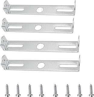 دعامة تثبيت اضاءة من 4 قطع، دعامة لوحة تثبيت، دعامة لوحة السقف، ملحقات قوس دلاية تثبيت، للمنزل والمكتب والسقف والثريا، اكسسوارات حامل مصباح الاضاءة (فضي)