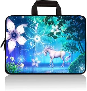 HYUTOTA 14 15 15.4 15.6 inch Laptop Handle Bag Computer Protect Pouch Holder Notebook Sleeve Neoprene Cover Soft Carrying Travel Case fit Dell Lenovo Toshiba HP Chromebook ASUS Acer (Unicorn 1)