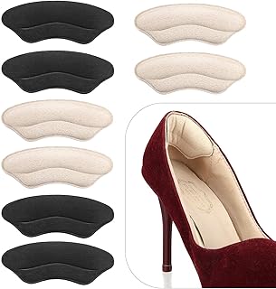 Molain 4 Pairs Heel Grips for Ladies Shoe Pads Sticker for Shoes That are Too Big Men Women Snugs Liner Cushions Cup Heel Inserts Filler Self-Adhesive Comfort Insole Foot Care Protector