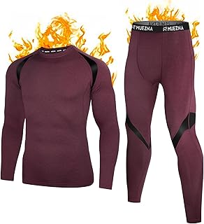 Men's Thermal Top and Bottom Set Underwear Long Johns Base Layer with Soft Fleece Lined