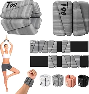 T98 Wrist & Ankle Weights for Women Men, Wearable Wrist Weights Set of 2(1Lbs Each), Adjustable Arm Leg Bracelet Weights for Strength Training, Aerobics, Barre, Suit for Home Outdoor Workout