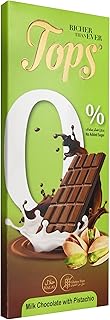 توب ألواح شوكولاتة بالفستق من باكيت 50 جرام خالية من السكر 12 قطعة من ألواح الشوكولاتة بالفستق 50 جرام خالية من السكر 12 قطعة