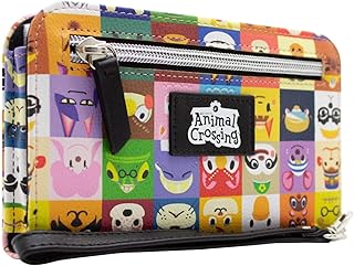 NOOK New Horizons Chequered Villagers Multicolour Bi-Fold Phone Holder Purse, One Size