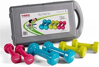 SKY LAND Vinyl Coated Dumbbell Set With Dumbbell Molded Case