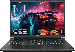 جيجابايت - لابتوب العاب G6X (2024) - 165Hz 1920x1200 WUXGA - انفيديا جيفورس RTX 4060 - انتل i7-13650HX - 1TB SSD مع 32GB DDR5 RAM - ويندوز 11 هوم AD (G6X 9KG-43US864SH)