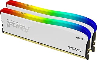 كينغستون ذاكرة كمبيوتر مكتبي فيوري بيست وايت ار جي بي اصدار خاص 16GB 3200MT/s DDR4 CL16 DIMM (مجموعة من قطعتين) - KF432C16BWAK2/16