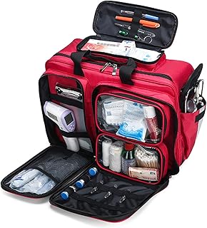 Professional First Aid Kits Storage Medical Bag with Inner Dividers, Large Capacity Outdoor Waterproof Emergency Rescue Kit, Ideal for EMT, EMS, Paramedics