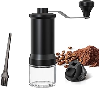 Olkezz® Manual Coffee Grinder - Hand Coffee Grinder with Ceramic 38mm Contemporary Conical Burr - Adjustable Settings - for Aeropress, Espresso, Pour Over, French Press