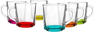 Glasmark Krosno 1992 10-0009-0250-5082-26 A100009-0250-5082-26 Set of 6 Cups Szymek 230 ml Bottom Mix Paint, Glass, 230 ml