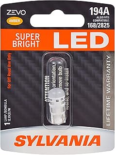 سيلفانيا - مصباح LED كهرماني 194 T10 W5W من زيفو - مصباح LED ساطع، مثالي للإضاءة الداخلية (يحتوي على لمبة واحدة)