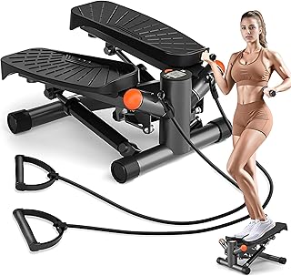 Steppers for Exercise,mini Stepper, Hydraulic Fitness Stepper with Lcd Monitor, with 300lbs Loading Capacity Accelerate Fat Burning In Buttocks and Legs for Weight Loss Waist Twisting