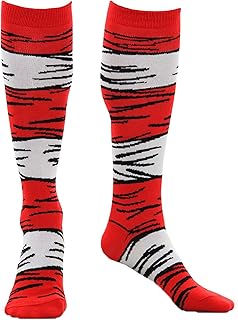 Dr. Seuss Cat in The Hat Striped Costume Socks for Kids