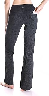 'Yogipace,27''/29''/31''/33''/35''/37'',Women's Bootcut Yoga Pants Workout Back Pockets'