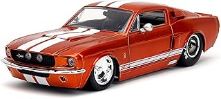 لعبة سيارة شيلبي GT-500 من بيج تايم ماسل 1:24 1967 للاطفال والكبار (برتقالي كاندي)