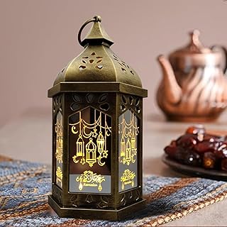 شيميري مصباح رمضان، فانوس رمضان، 8 قطع من فانوس شمعة عيد مبارك ذهبي صغير، فانوس شمعة مزخرف لديكور المنزل، حفلات الزفاف، الفناء، الزجاج، ذهبي..