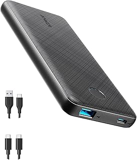 انكر باور بانك شاحن محمول USB C 10000mAh مع توصيل طاقة 20 واط 523 كور سليم 10 كيه بي دي) لايفون 13 سيريز ايفون 12 اس بكسل 4 والمزيد 10000 أمبير ساعة الليثيوم أسود