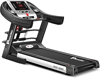 PowerMax Fitness® TDM-100M (2.0HP) قابلة للطي، جهاز جري كهربائي (تركيب مجاني) 【شاشة LED | BMI | مقاومة الربيع】جهاز تشغيل لأقصى درجة من التمرينات المشي، الجري والركض في المنزل