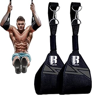 شريط السحب من RIMSports Ab Straps for Pull Up Bar، حزام Ab Sling للتعليق، تمارين البطن المعلقة ، أشرطة البطن حتى الركبة - أشرطة سحب وأشرطة تعليق البطن - أشرطة آب ستريبس ل بول بار للرجال والنساء