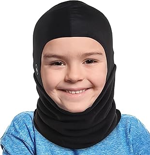 Tough Headwear Kids Balaclava Ski Mask - Kids Ski Neck Gaiter & Toddler Fleece Neck Warmer w/Helmet Liner Hood