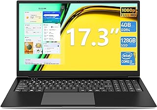 لابتوب اس جي اي ان 17.3 انش بذاكرة DDR3 4GB وSSD 128GB ومعالج كور I3-5005U (حتى 2.4GHz) وشاشة FHD IPS 1920x1200 وبطارية 60800mWh ومنفذ نوع C وبلوتوث 5.0 وواي فاي 5G وUSB 3.2 وكاميرا ويب